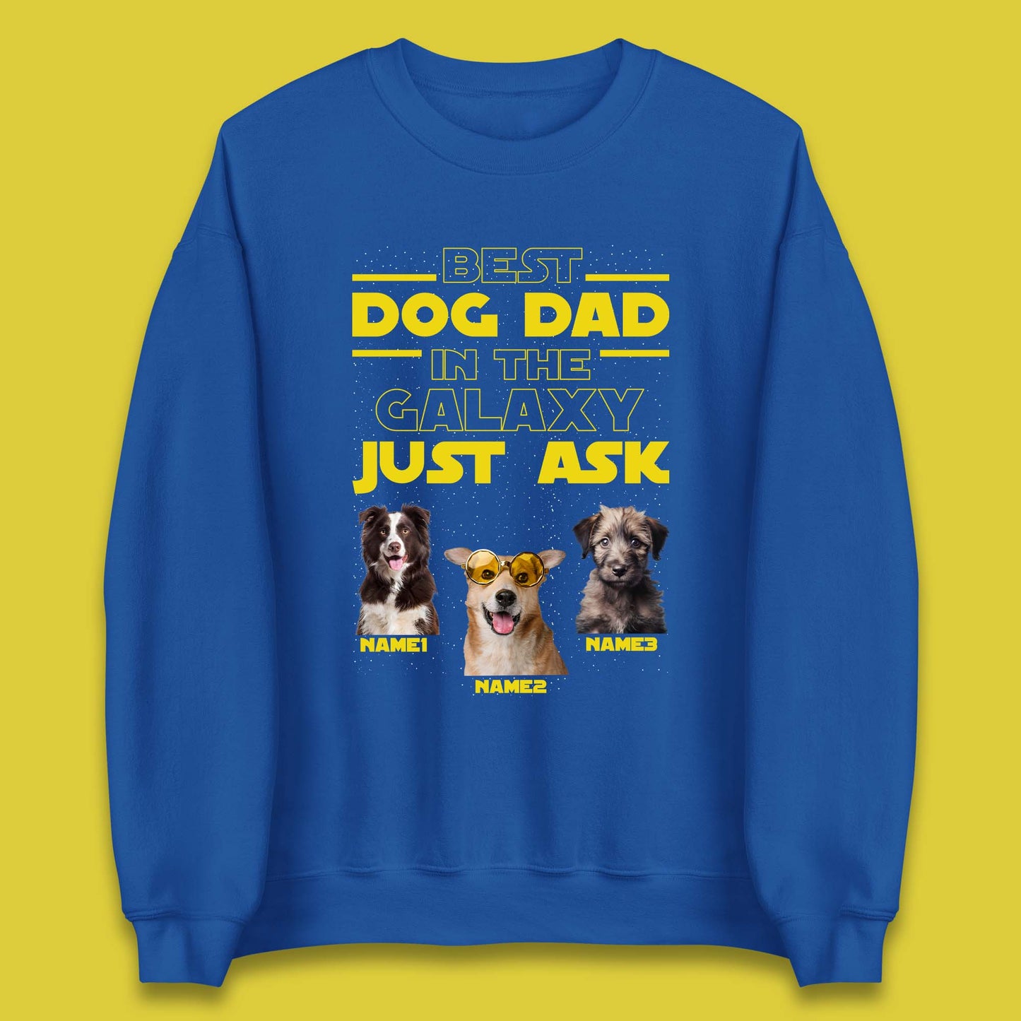Personalised Best Dog Dad Unisex Sweatshirt