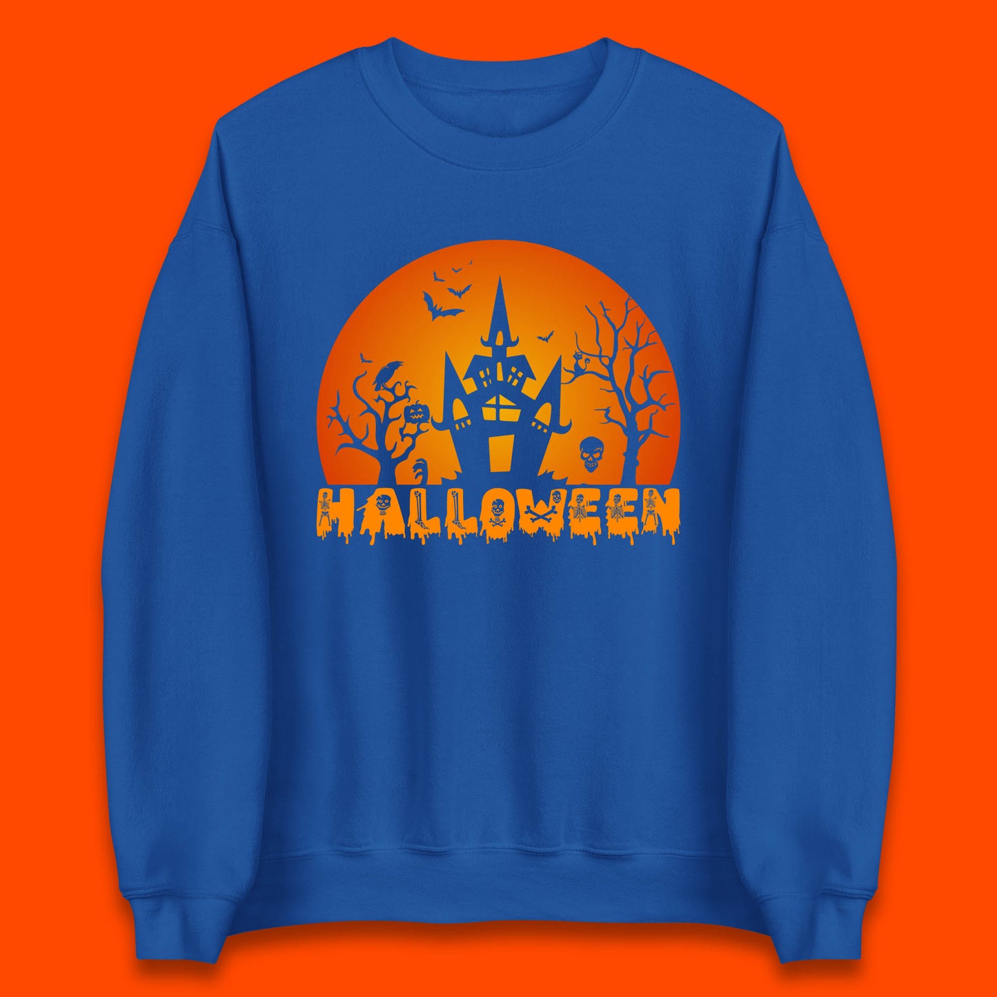 Halloween Horror Scary Hunted House Scary Spooky Night Festive Gift Unisex Sweatshirt