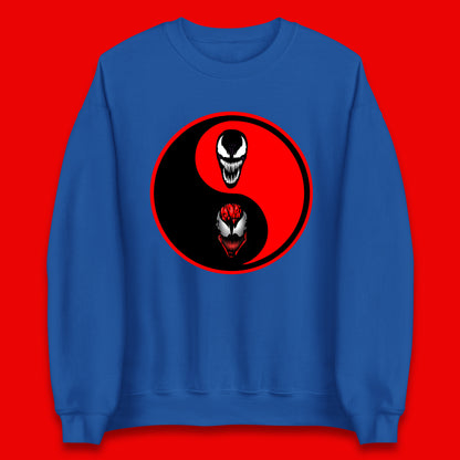 Marvel Comics Carnage And Venom Fictional Movie Character Anime Yin Yang Spoof Unisex Sweatshirt