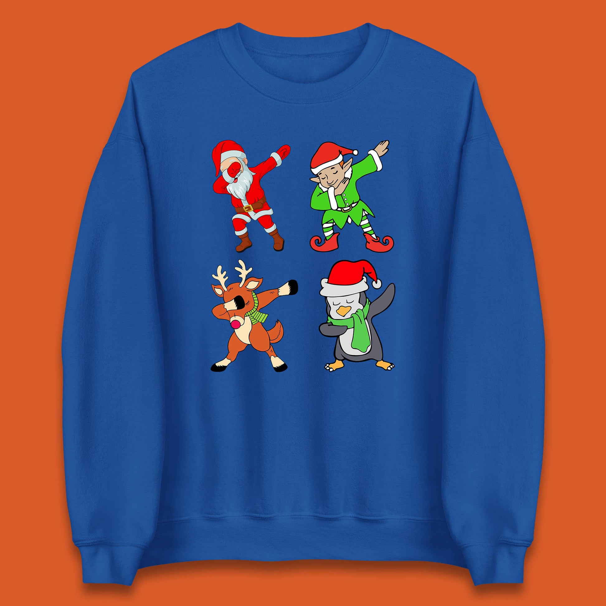 santa claus & friends dabbing sweatshirt