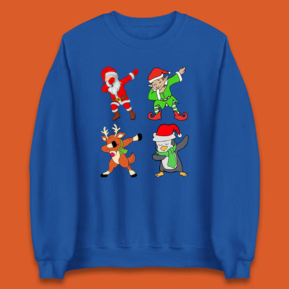 santa claus & friends dabbing sweatshirt