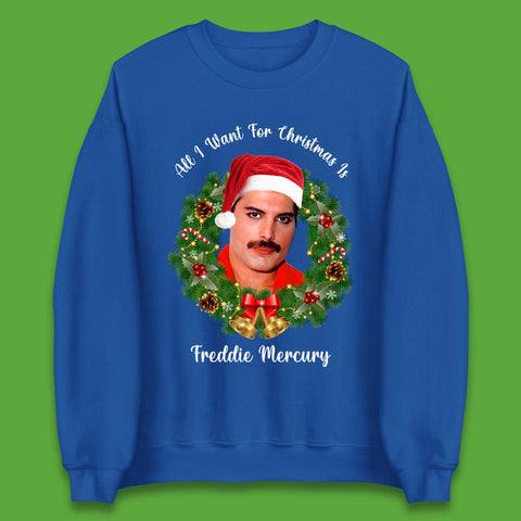 Freddie Mercury Christmas Unisex Sweatshirt