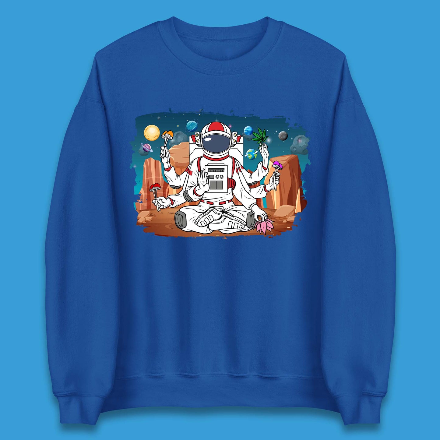 Meditating Astronaut Yoga Unisex Sweatshirt