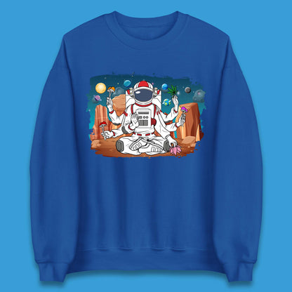 Meditating Astronaut Yoga Unisex Sweatshirt