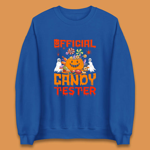 Official Candy Tester Halloween Trick Or Treat Funny Halloween Party Unisex Sweatshirt