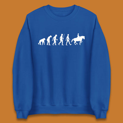 Horse Riding Evolution Equestrian Horse Racing Jockey Unisex Sweatshirt