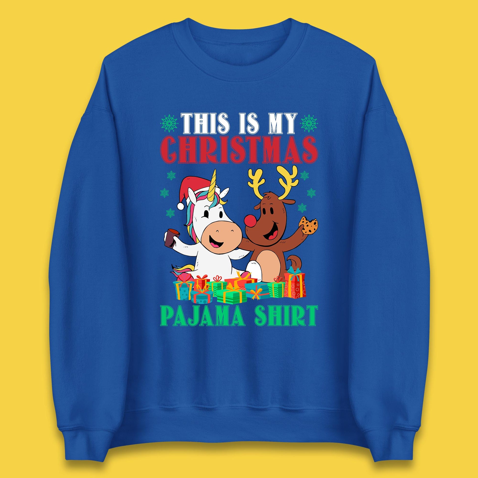 christmas unicorn reindeer sweatshirt