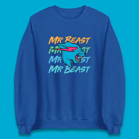 Mr Beast Lightning Panther Logo Youtuber Merch Gaming Unisex Sweatshirt
