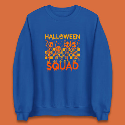 Halloween Squad Dancing Skeletons Squad Goals Dancing Halloween Skull Unisex Sweatshirt