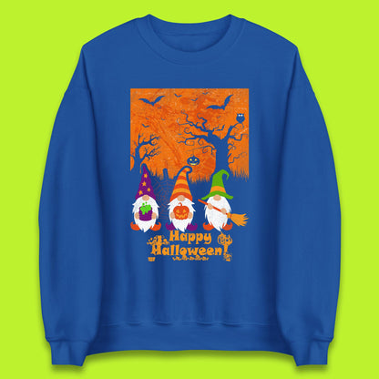Happy Halloween Gnomies Spooky Witch Gnomes Scary Halloween Trees Gnome Lover Unisex Sweatshirt