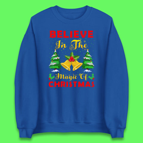 Believe In The Magic Of Christmas Funny Xmas Holiday Festive Unisex Sweatshirt
