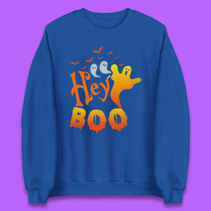 Whispers in the Moonlit Night Hey Boo Horror Scary Costume Halloween Boo Wear Unisex Sweatshirt