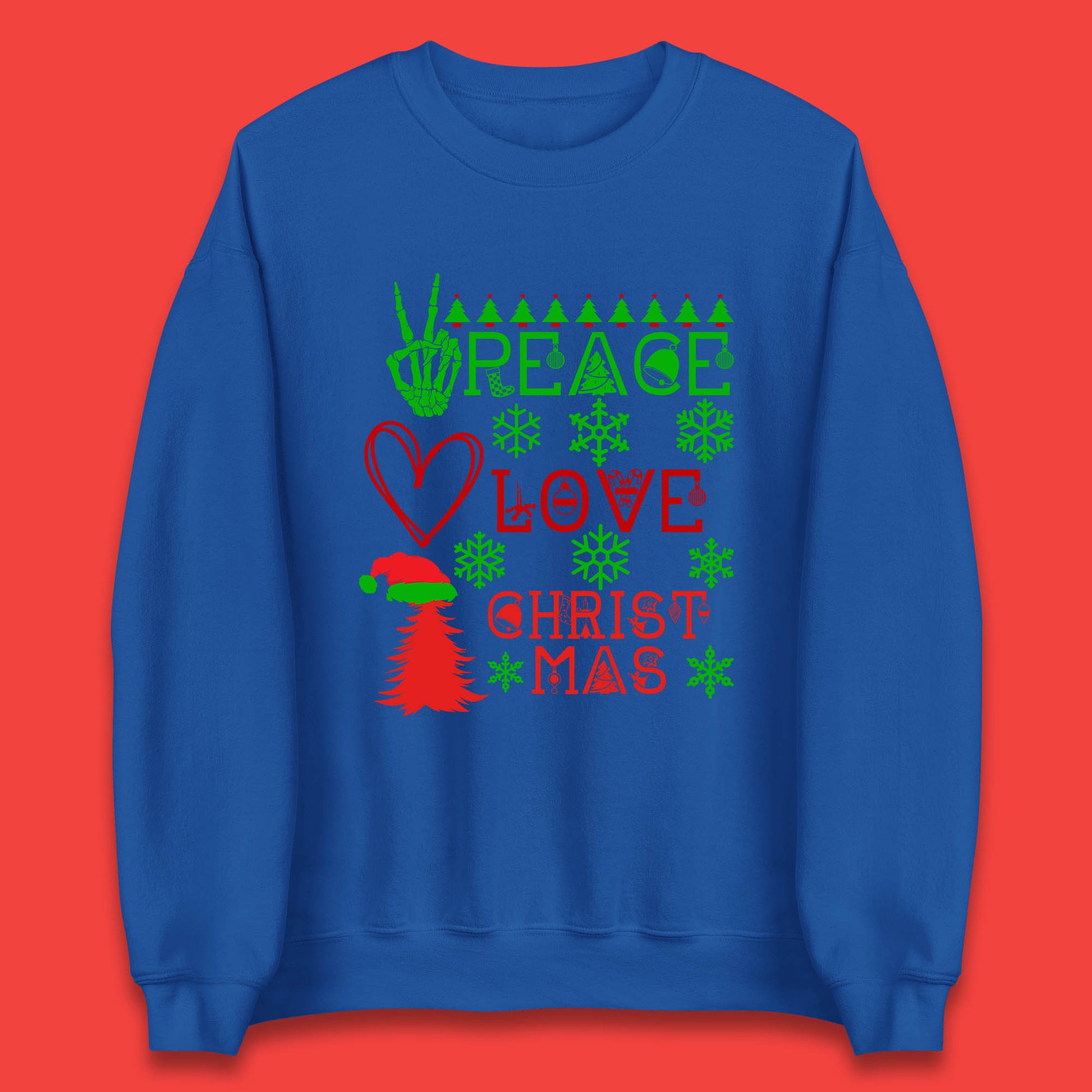 peace love christmas sweater