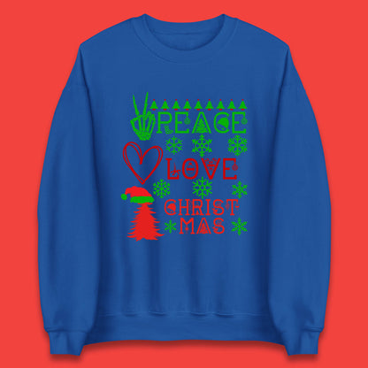 peace love christmas sweater