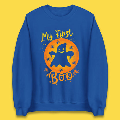 My First Boo Halloween Funny Boo Ghost Horror Scary Creepy Season Unisex Sweatshirt
