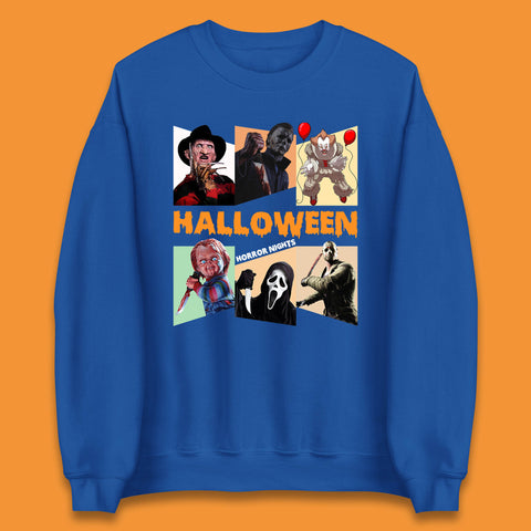 Halloween Horror Nights Horror Movie Characters Halloween Villians Serial Killers Unisex Sweatshirt