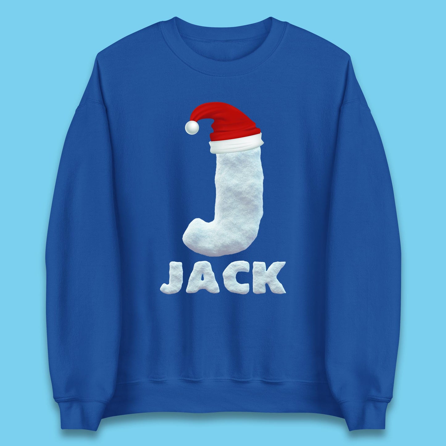 personalised snow style initial letter sweatshirt