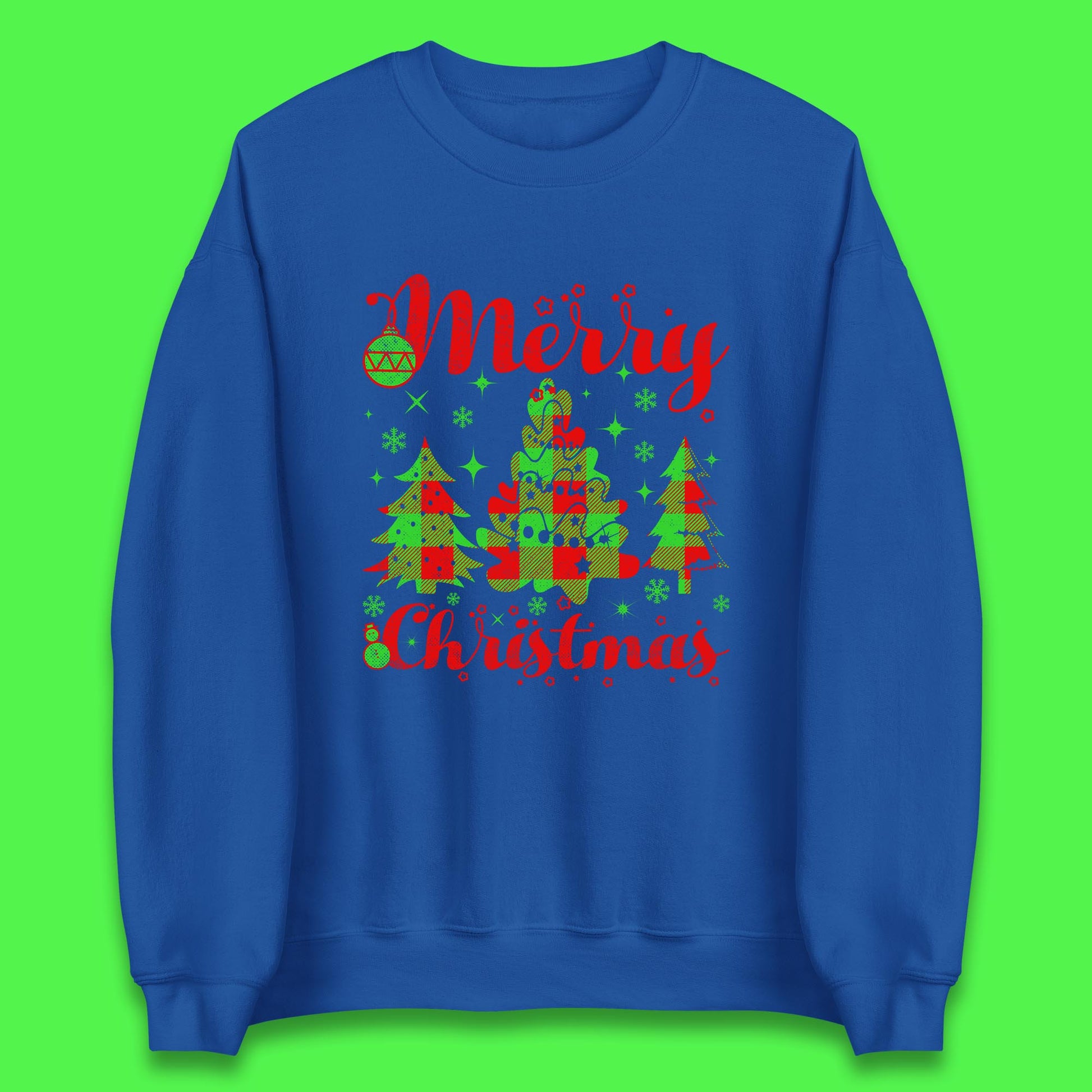 merry christmas trees sweatshirt