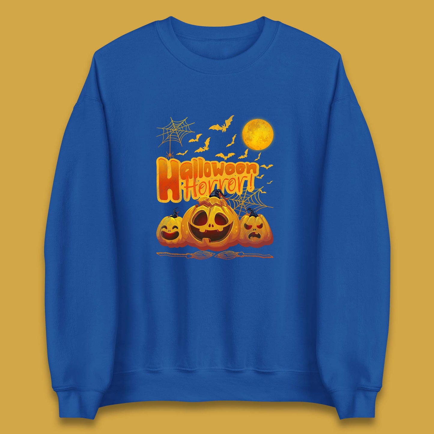 Happy Halloween Jack-o-lantern Horror Scary Monster Pumpkins Unisex Sweatshirt