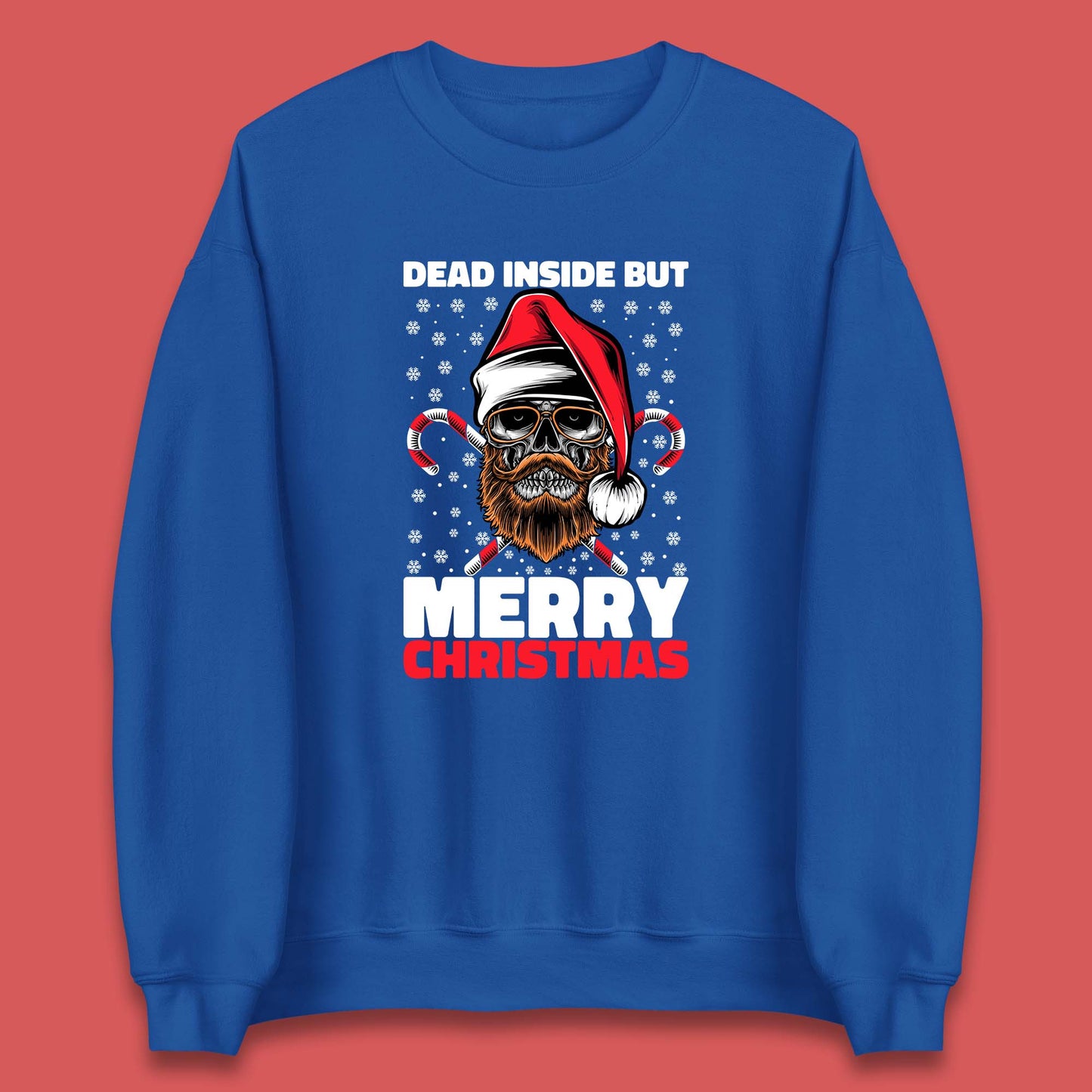 hipster skull christmas sweatshirt