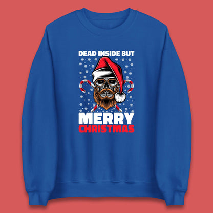 hipster skull christmas sweatshirt