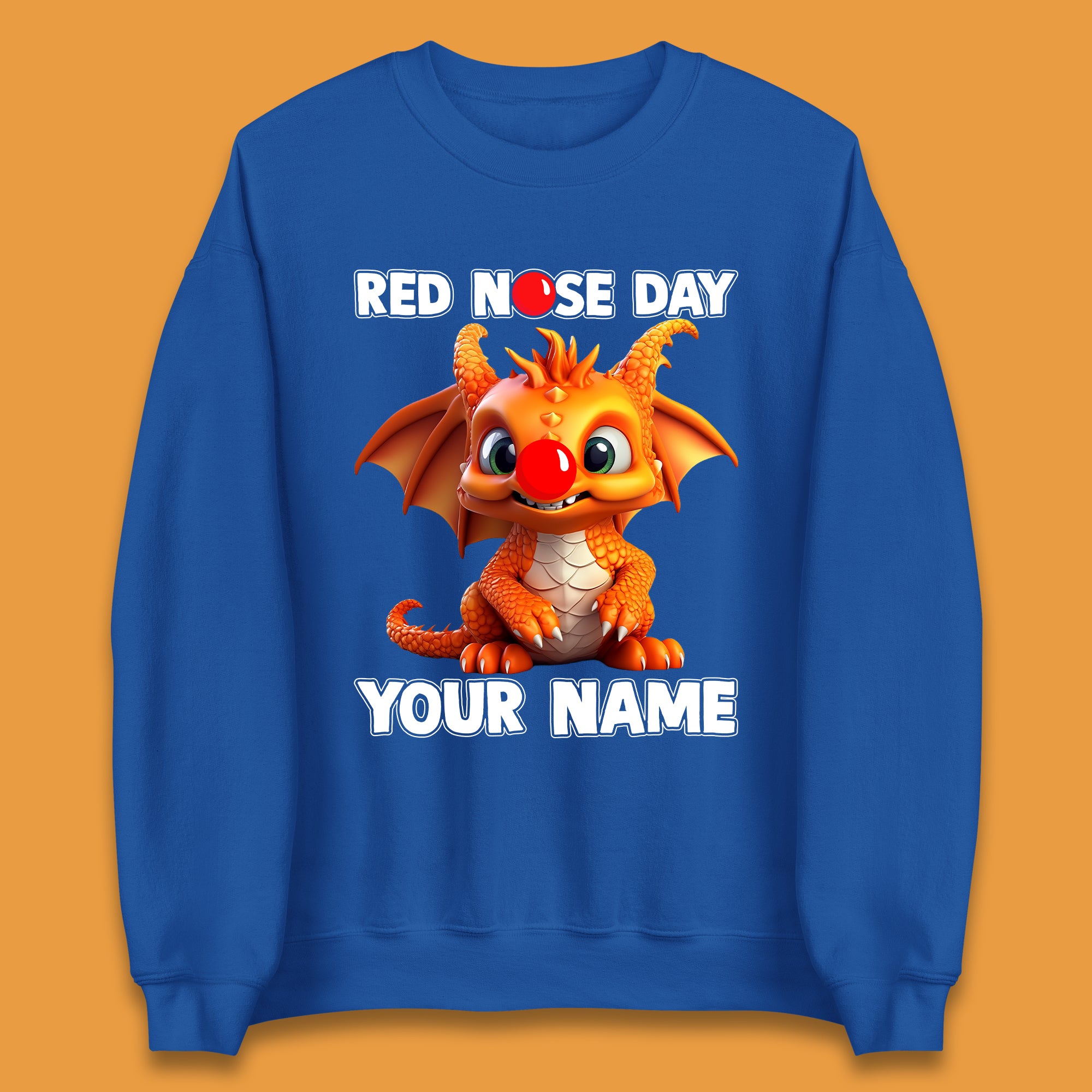 Personalised Red Nose Day Dragon Unisex Sweatshirt
