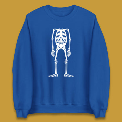 Skeleton Without Head Halloween Headless Skeleton Horror Scary Skull Unisex Sweatshirt