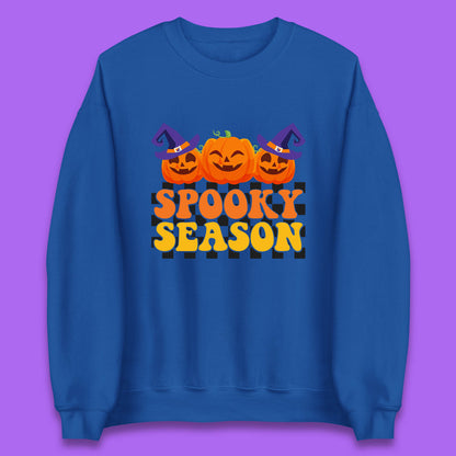 Spooky Season Halloween Jack-O-Lantern Pumpkins Spooky Vibes Unisex Sweatshirt