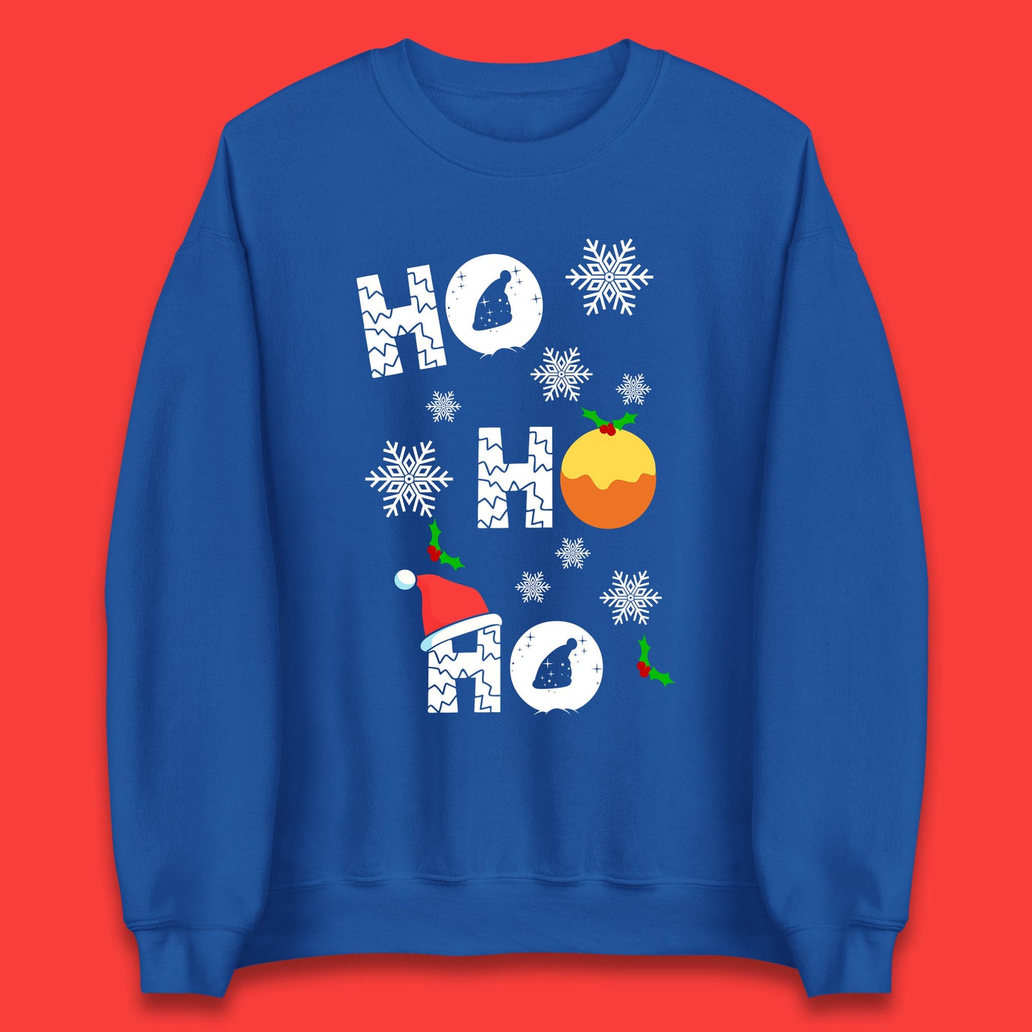 ho ho ho christmas santa hat sweatshirt