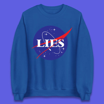 NASA Lies Logo Parody Unisex Sweatshirt