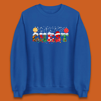 chest and nuts christmas snow winter sweatshirt