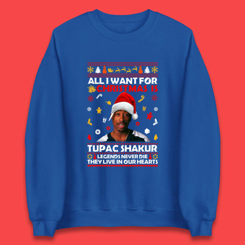 Tupac Shakur Christmas Unisex Sweatshirt