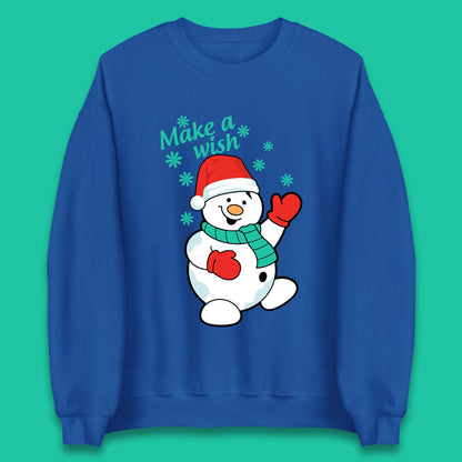 Make A Wish Snowman Christmas Unisex Sweatshirt