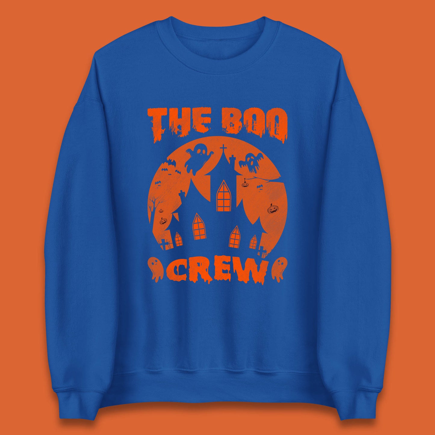 The Boo Crew Halloween Boo Squad Matching Costume Haunted House Horror Boo Ghost Unisex Sweatshirt