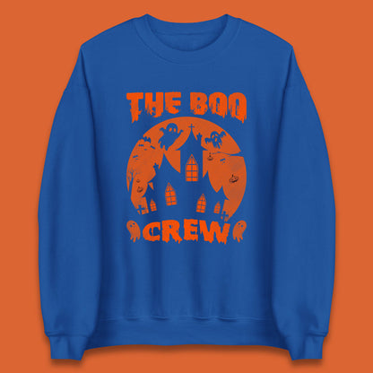 The Boo Crew Halloween Boo Squad Matching Costume Haunted House Horror Boo Ghost Unisex Sweatshirt