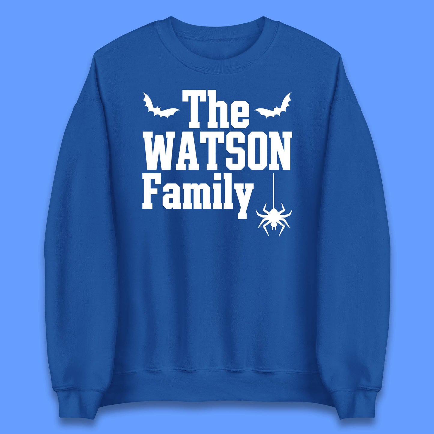 Personalised Halloween Family Your Name Horror Scary Spooky Matching Costume Unisex Sweatshirt