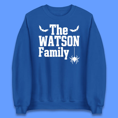 Personalised Halloween Family Your Name Horror Scary Spooky Matching Costume Unisex Sweatshirt
