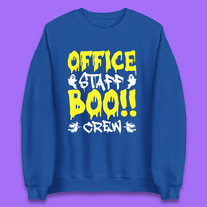 Office Staff Boo Crew Halloween Office Squad Boo Ghost Office Crew Unisex Sweatshirt