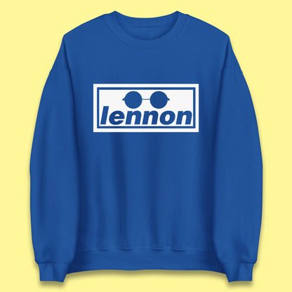 Lennon British Beatles Band John Lennon Singer Songwriter Musician Lennon Glasses Unisex Sweatshirt