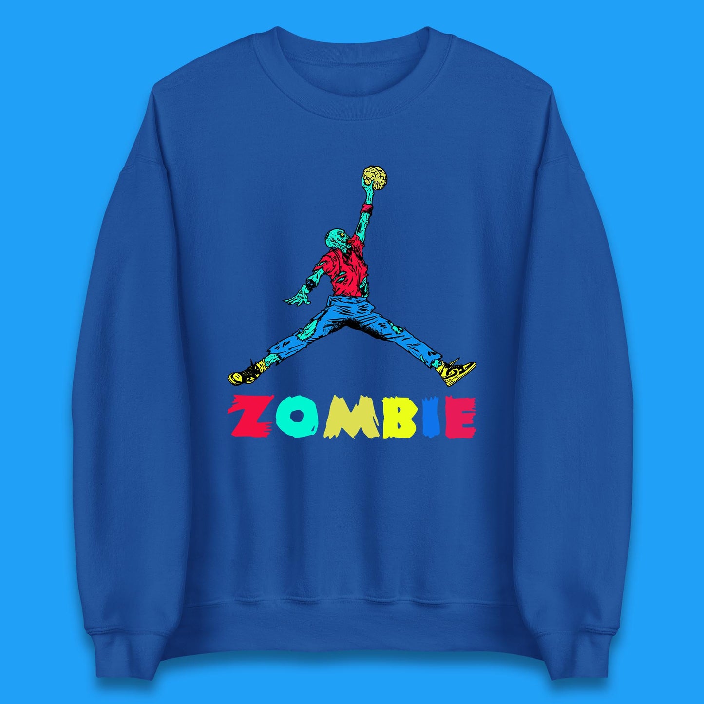 Air Zombie Jumpman Halloween Zombie Parody Funny Humor Unisex Sweatshirt
