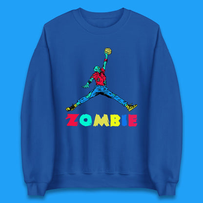 Air Zombie Jumpman Halloween Zombie Parody Funny Humor Unisex Sweatshirt