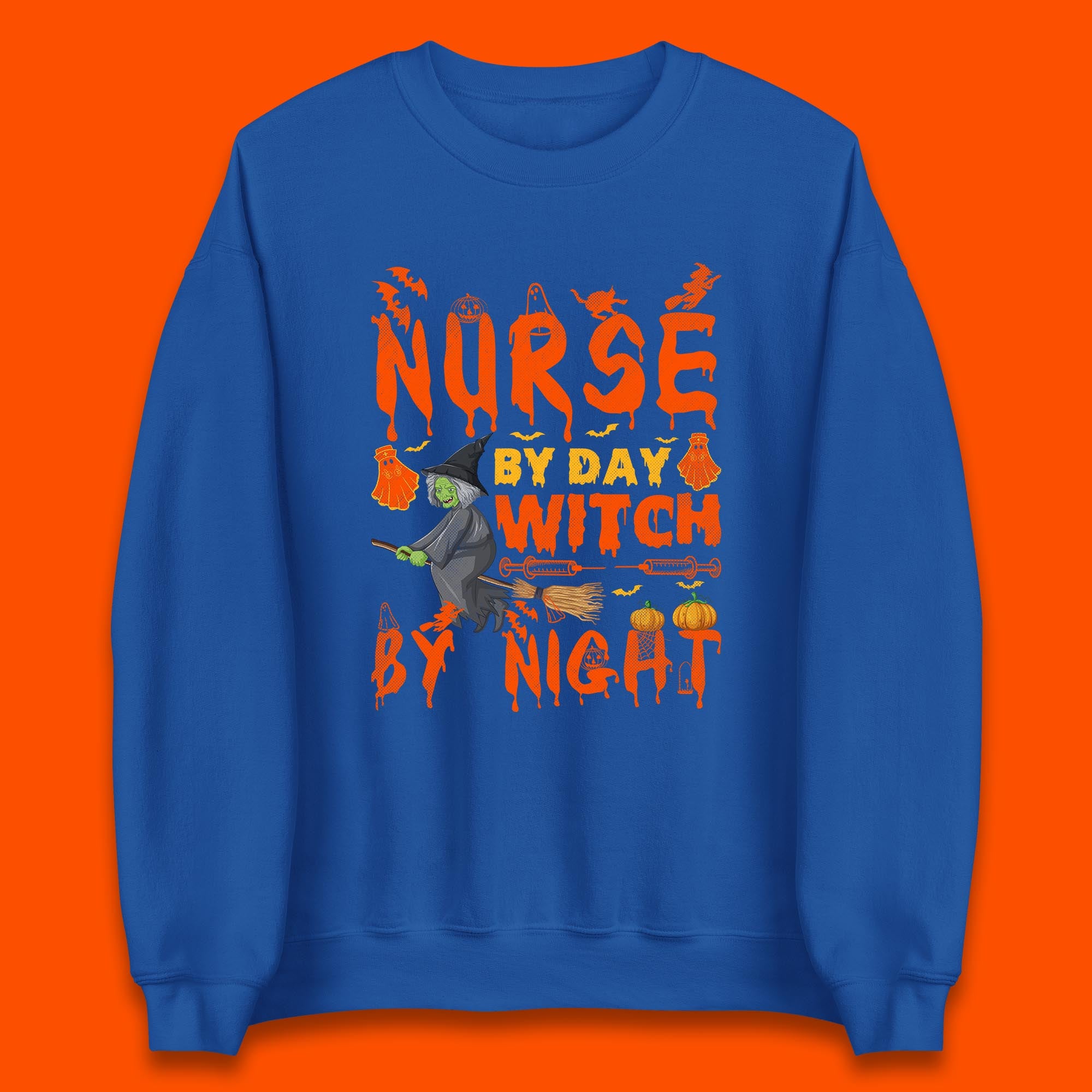 Nurse By Day Witch By Night Halloween Funny Nursing Spooky Nurse Unise –  Spoofytees