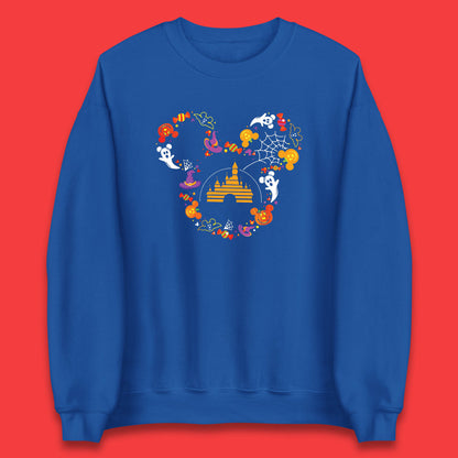 Halloween Mickey Mouse Disney Castle Halloween Elements Scary Boo Unisex Sweatshirt