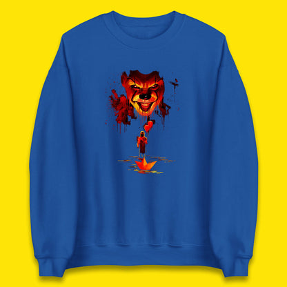 IT Clown Pennywise Halloween Horror Movie Character Serial Killer Clown Costume Unisex Sweatshirt