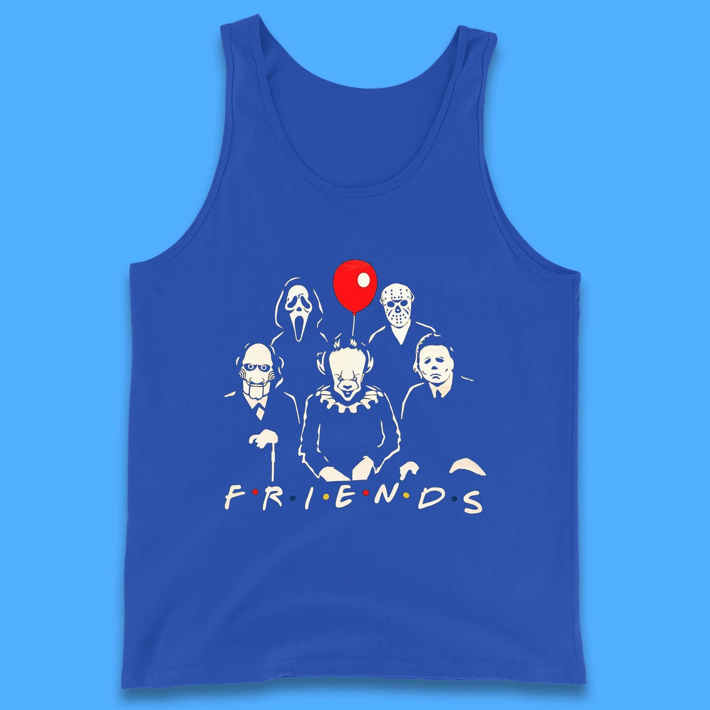 Halloween Friends Horror Movie Killers Characters Halloween Villians Tank Top