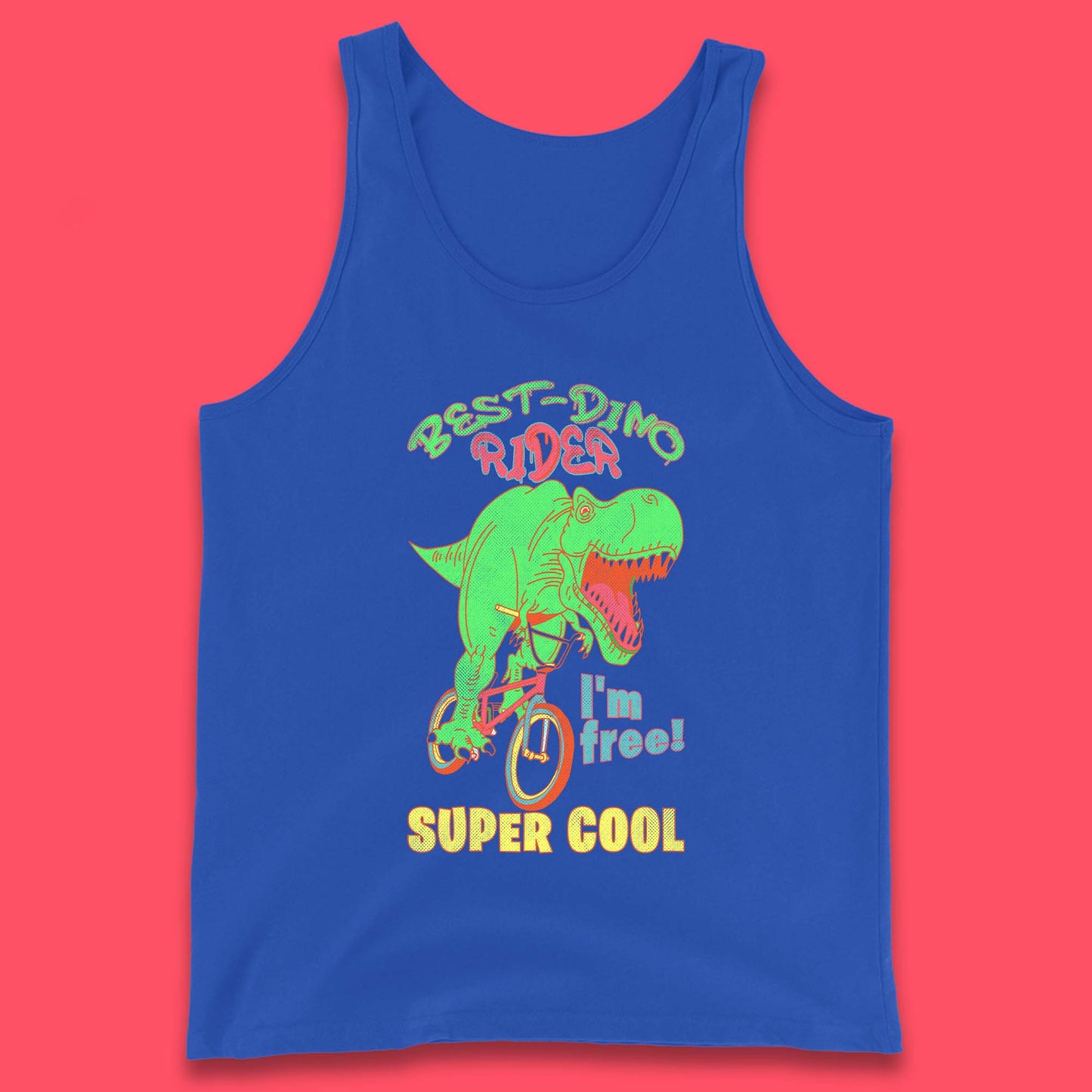 Dinosaur Riding Bicycle Tank Top