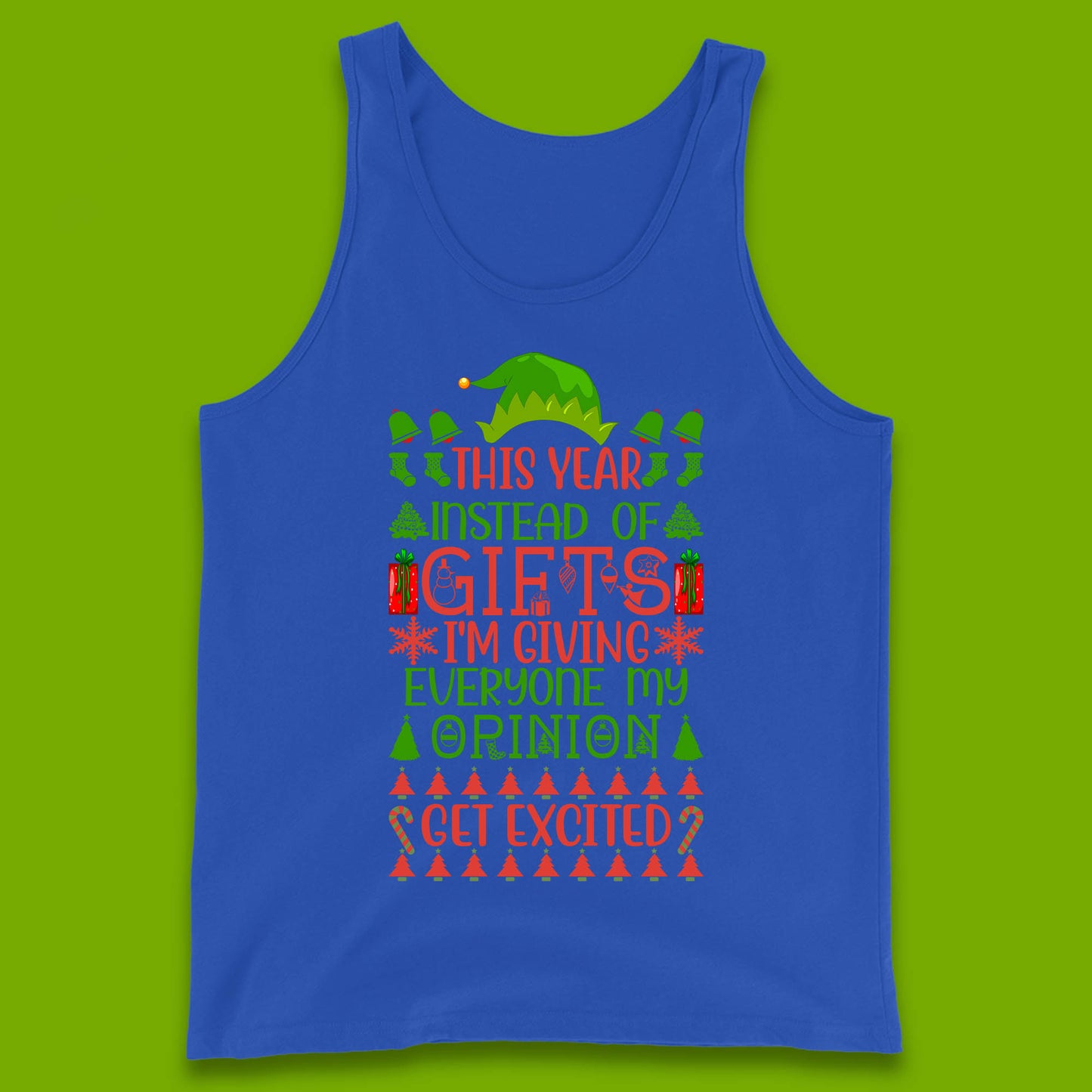 christmas elf tank top