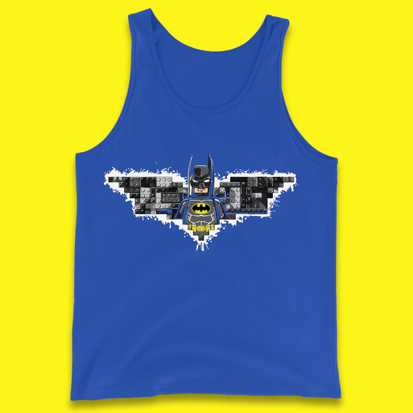 The Lego Batman Movie Superhero Building Bricks Block DC Comics Batman Master Builder Comic Book Character Tank Top