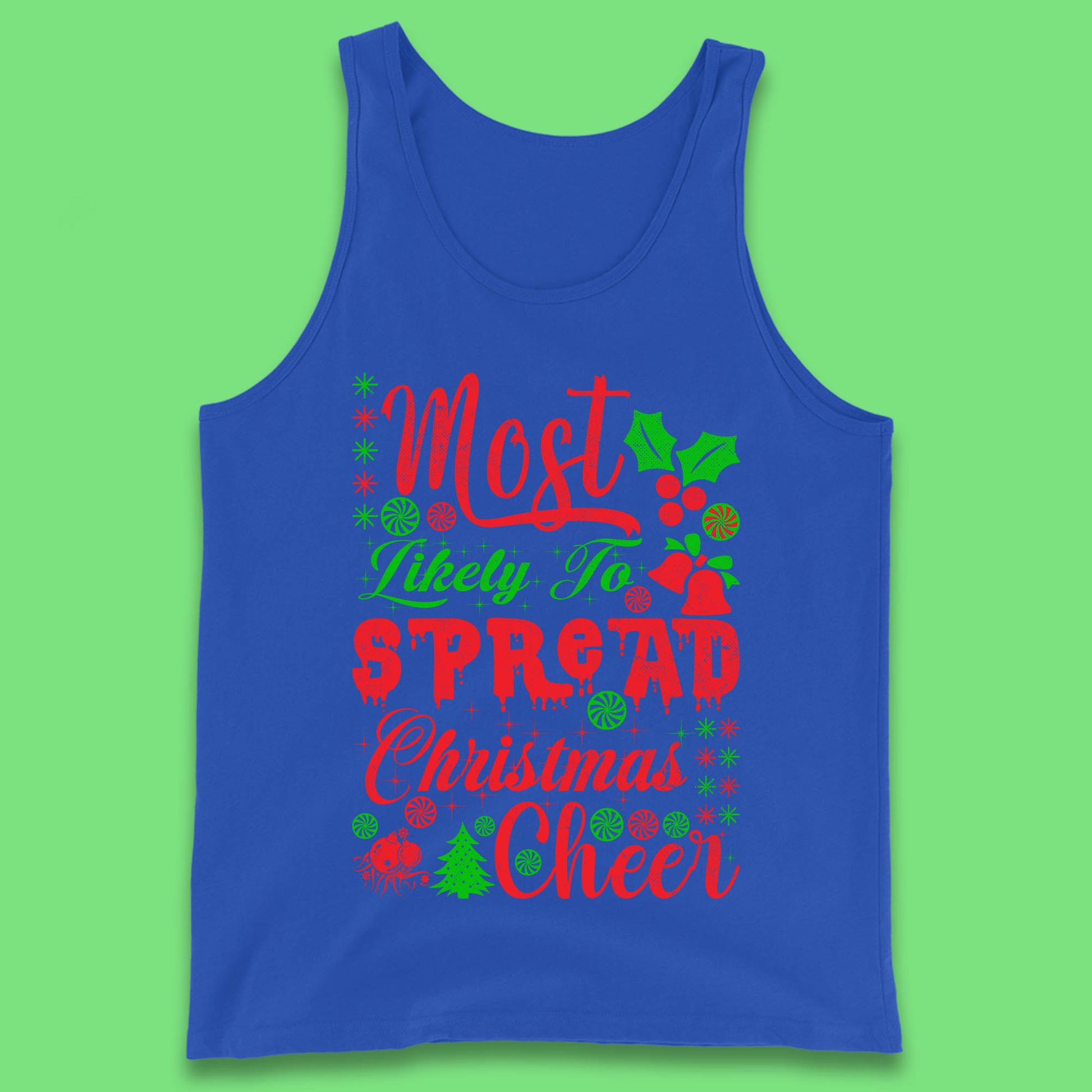 spread christmas cheer tank top