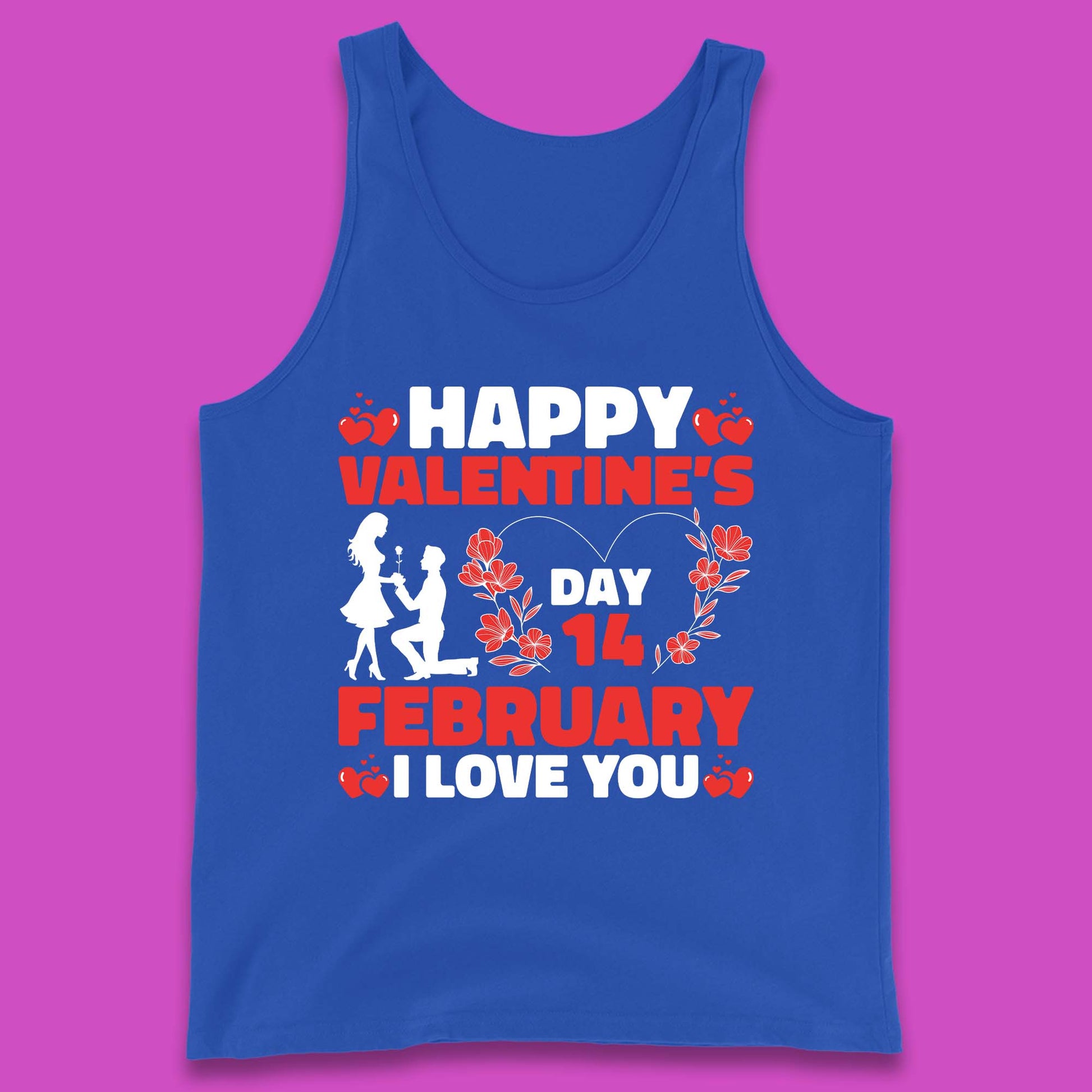 14 February I Love You Tank Top